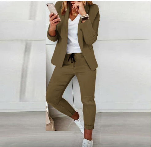 Ladies Fashion Lapel Short Sleeve