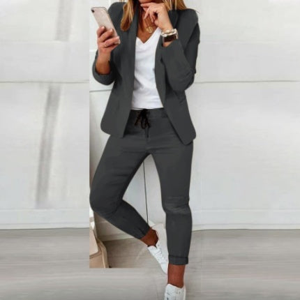Ladies Fashion Lapel Short Sleeve