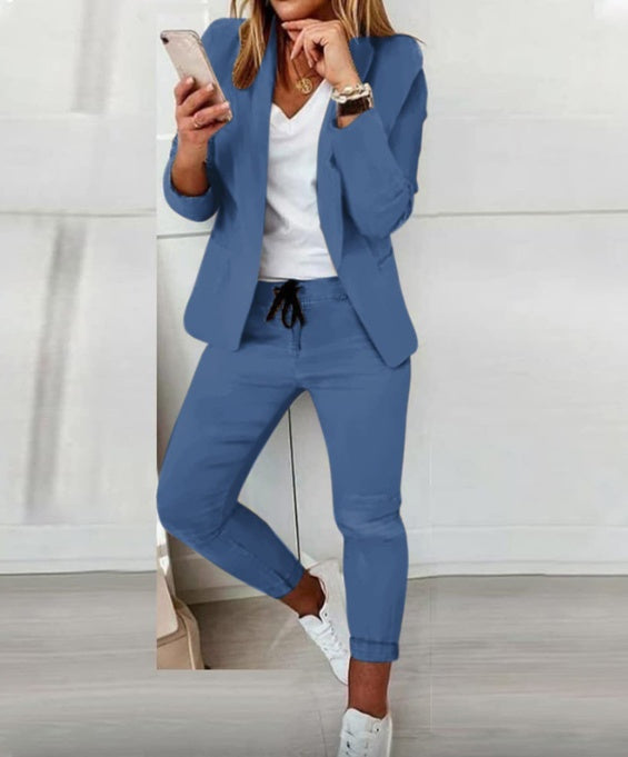 Ladies Fashion Lapel Short Sleeve