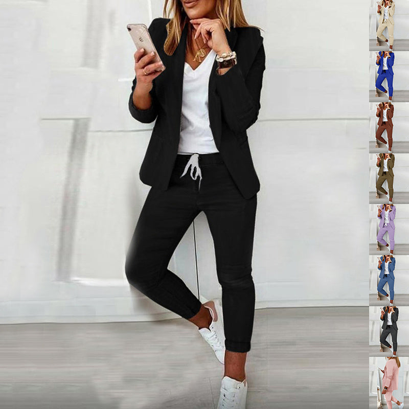 Ladies Fashion Lapel Short Sleeve